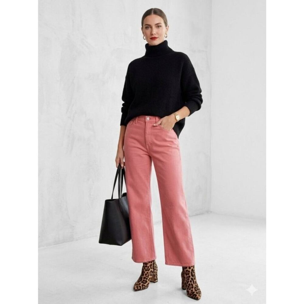 MOTHER Superior The Dodger Hit The Hay Salmon Jeans Sz 26 - Picture 2 of 13
